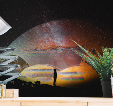 Fotobehang ruimte kosmisch landschap verkenning - TenStickers