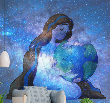 Fotobehang ruimte omarm de aarde - TenStickers