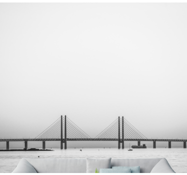 Fotobehang stad brug over water - TenStickers