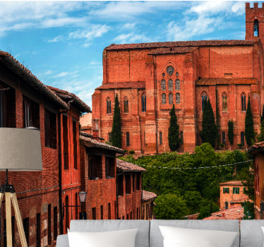 Fotobehang stad historische toscaanse kathedraal - TenStickers