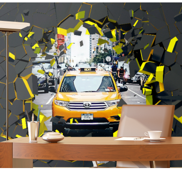 Fotobehang stad new york gele taxi - TenStickers