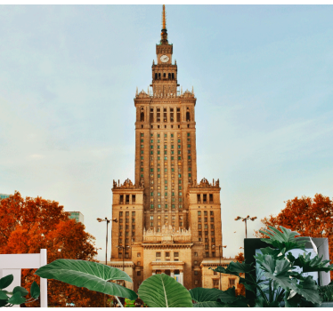 Fotobehang stad paleis van cultuur - TenStickers