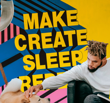 Fotobehang tekst creatief levensmotto - TenStickers