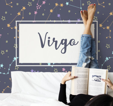 Fotobehang tekst maagd hemels patroon - TenStickers