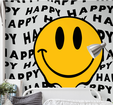 Fotobehang tekst smiley gezicht bericht - TenStickers