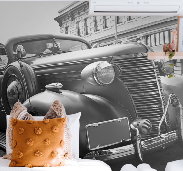 Fotobehang voertuigen classic car display - TenStickers