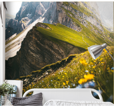 Fototapet landschap bergachtig terrein - TenStickers