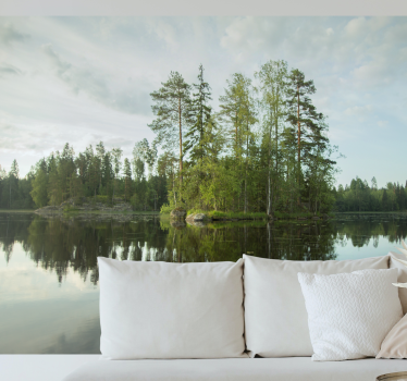 Fototapet landschap serene bosreflectie - TenStickers