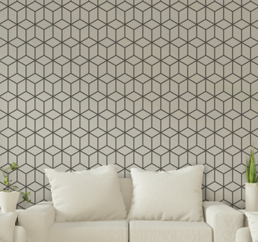 Geometrisch kubuspatroon fotobehang patronen - TenStickers