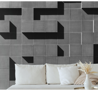 Geometrisch schaduwspel fotobehang patronen - TenStickers