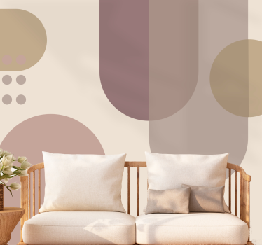 Geometrische vormen arrangement abstract fotobehang - TenStickers
