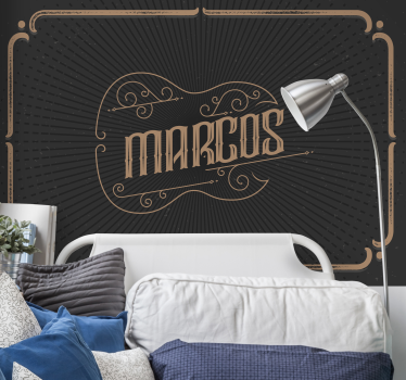 Gepersonaliseerd elegant ontwerp fotobehang tienerkamer - TenStickers