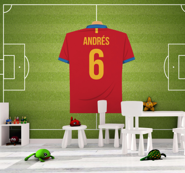 Gepersonaliseerd fotobehang voetbalshirt - TenStickers