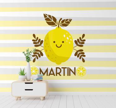 Fotobehang kinderkamer smiling lemon decor - TenStickers