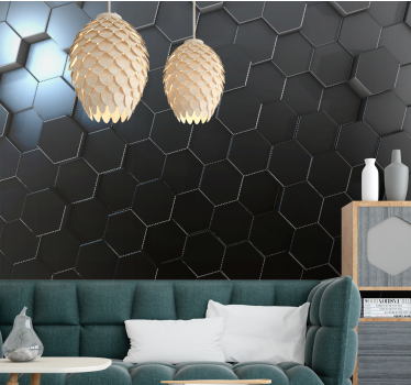Hexagonaal patroonontwerp fotobehang patronen - TenStickers