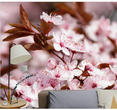 Kersenbloesem elegantie bloemen foto behang - TenStickers
