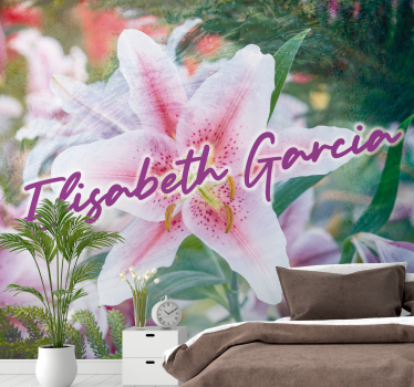 Lelie bloemige elegantie bloemen foto behang - TenStickers