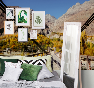 Levendige bladschikking fotobehang natuur - TenStickers