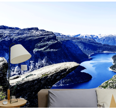 Majestueus fjord uitzicht fototapet landschap - TenStickers