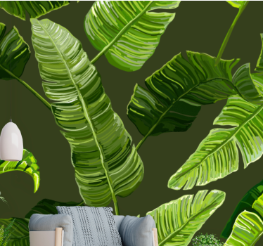 Natuur behang weelderig groen loof - TenStickers