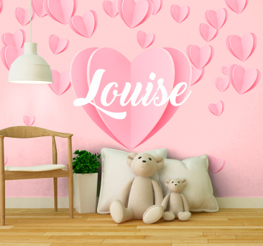 Oprecht papierontwerp foto behang liefde - TenStickers