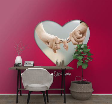 Oprechte verbinding foto behang liefde - TenStickers
