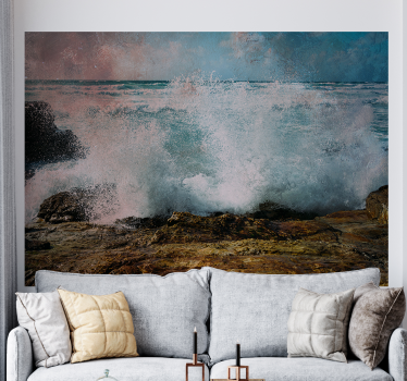 Ruwe oceaan golven fotobehang zee - TenStickers