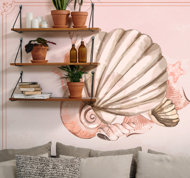 Fotobehang kinderkamer schelpen en zeester - TenStickers
