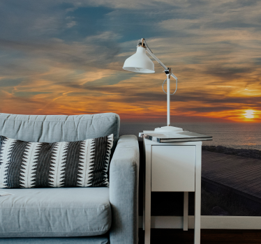 Serene oceaan horizon fototapet landschap - TenStickers