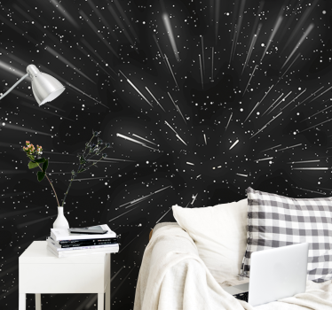 Slaapkamer fotobehang Hyperspace - TenStickers