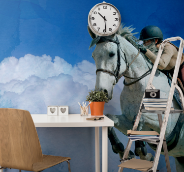 Springpaard atleet foto behang dieren - TenStickers