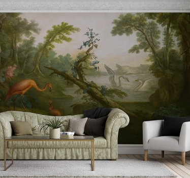 Tropisch paradijsontwerp foto behang woonkamer - TenStickers