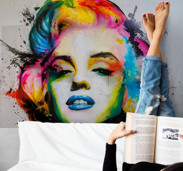 Urban foto behang Kleurrijke pop-art van marilyn monroe - TenStickers