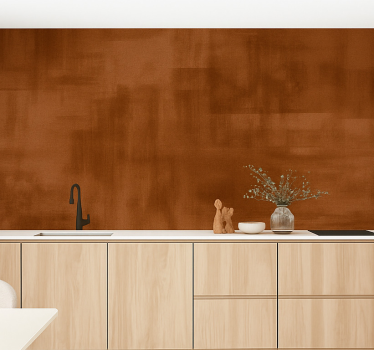 Versleten koperen patina fotobehang keuken - TenStickers
