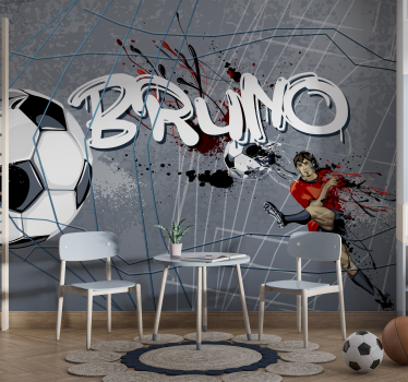 Voetballer doel Fotobehang tienerkamer - TenStickers