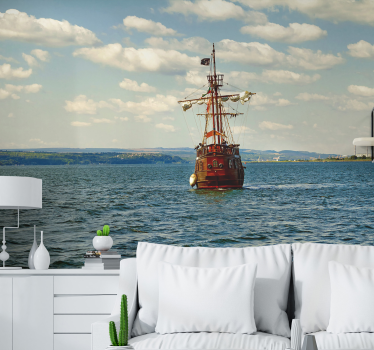 Zeilschip avontuur fotobehang voertuigen - TenStickers