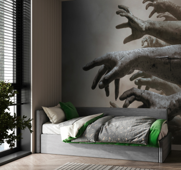 Fotobehang zombie handen - TenStickers