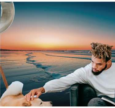 Zonsondergang oceaan golven fotobehang natuur - TenStickers