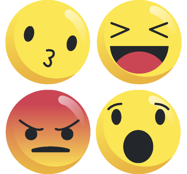 Emoticons onderzetters - TenStickers