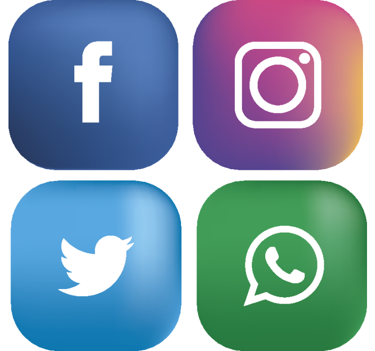 Sociale media onderzetters  - TenStickers