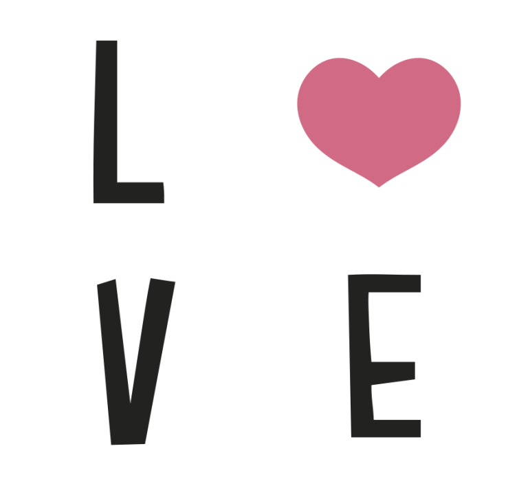 Citaat onderzetters Liefde - TenStickers