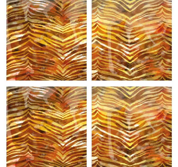 Zebrapatroon oppervlak onderzetters - TenStickers