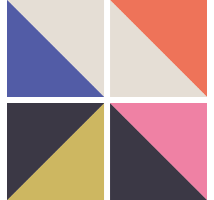 Geometrische veelkleurige hoeken onderzetters - TenStickers