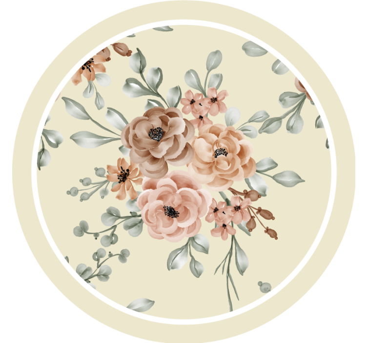 Bloemig elegant patroon vintage onderzetters - TenStickers