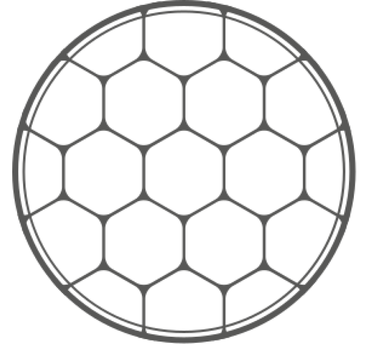 Tegel onderzetter wit zeshoekig - TenStickers