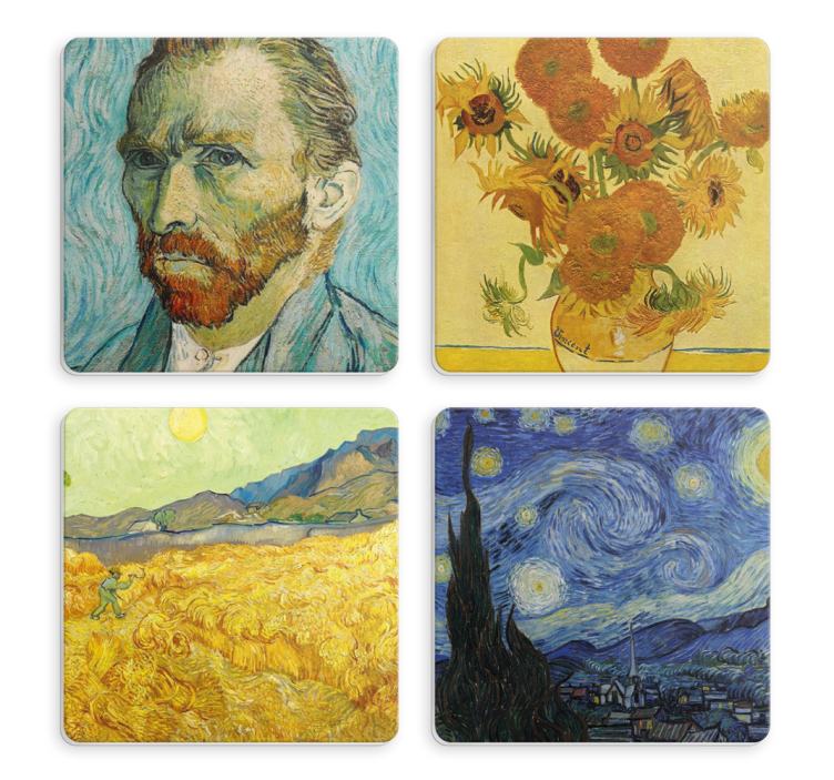 Stijlvolle Van Gogh onderzetters - TenStickers