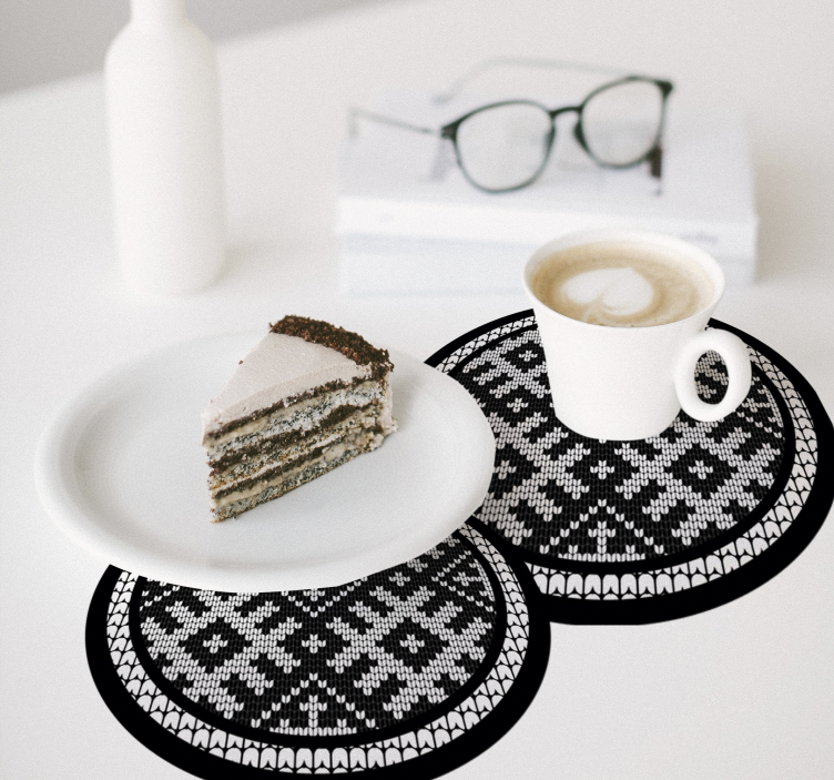 Onderzetters met gebreid patroon - TenStickers