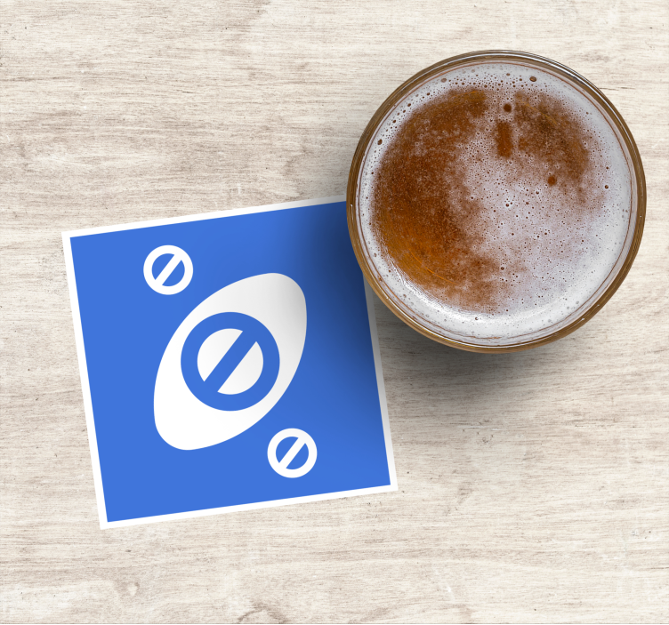 Bier onderzetters abstracte blauwe vormen - TenStickers