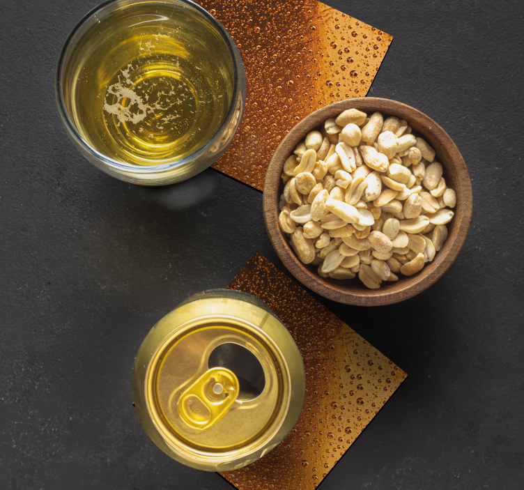 Bier onderzetters amberdruppelpatronen - TenStickers