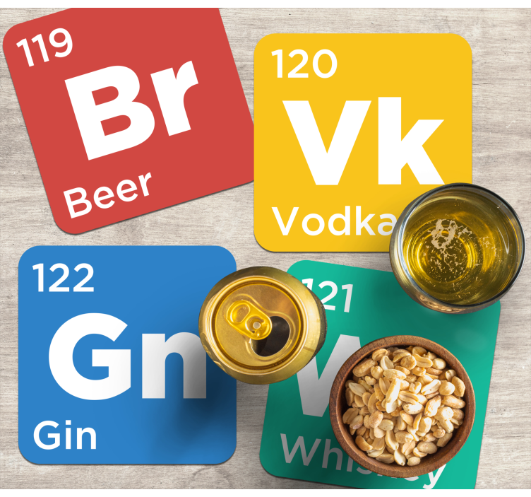 Bier onderzetters beverage element kaarten - TenStickers